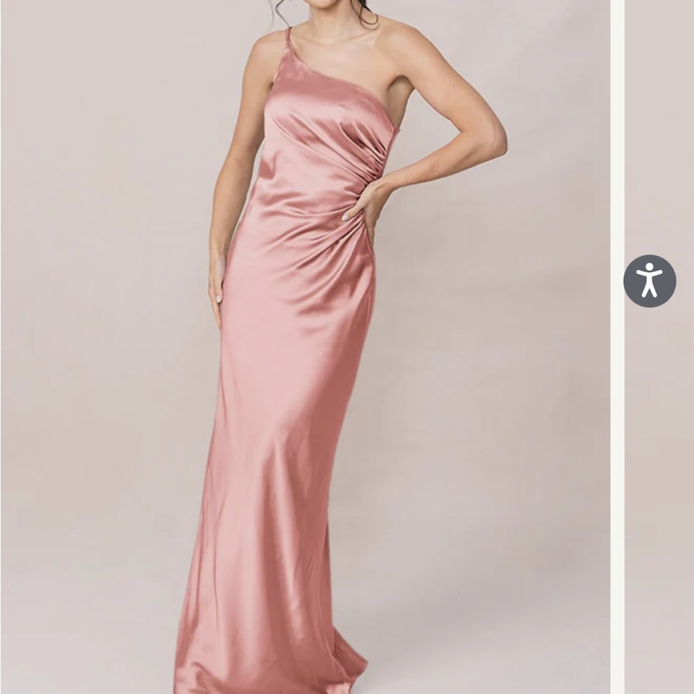 Revelry Blush One-Shoulder Gown